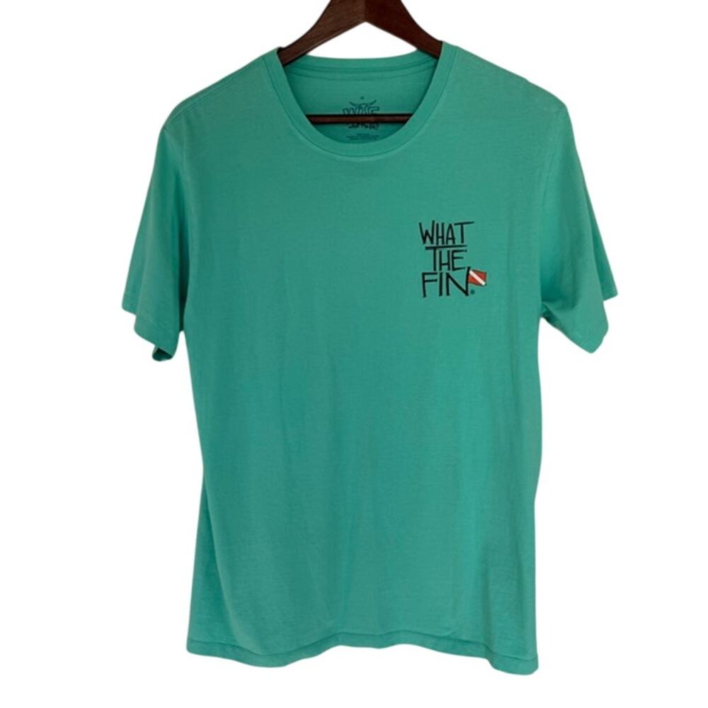 What The Fin Green Short Sleeve Scuba T-Shirt - Medium